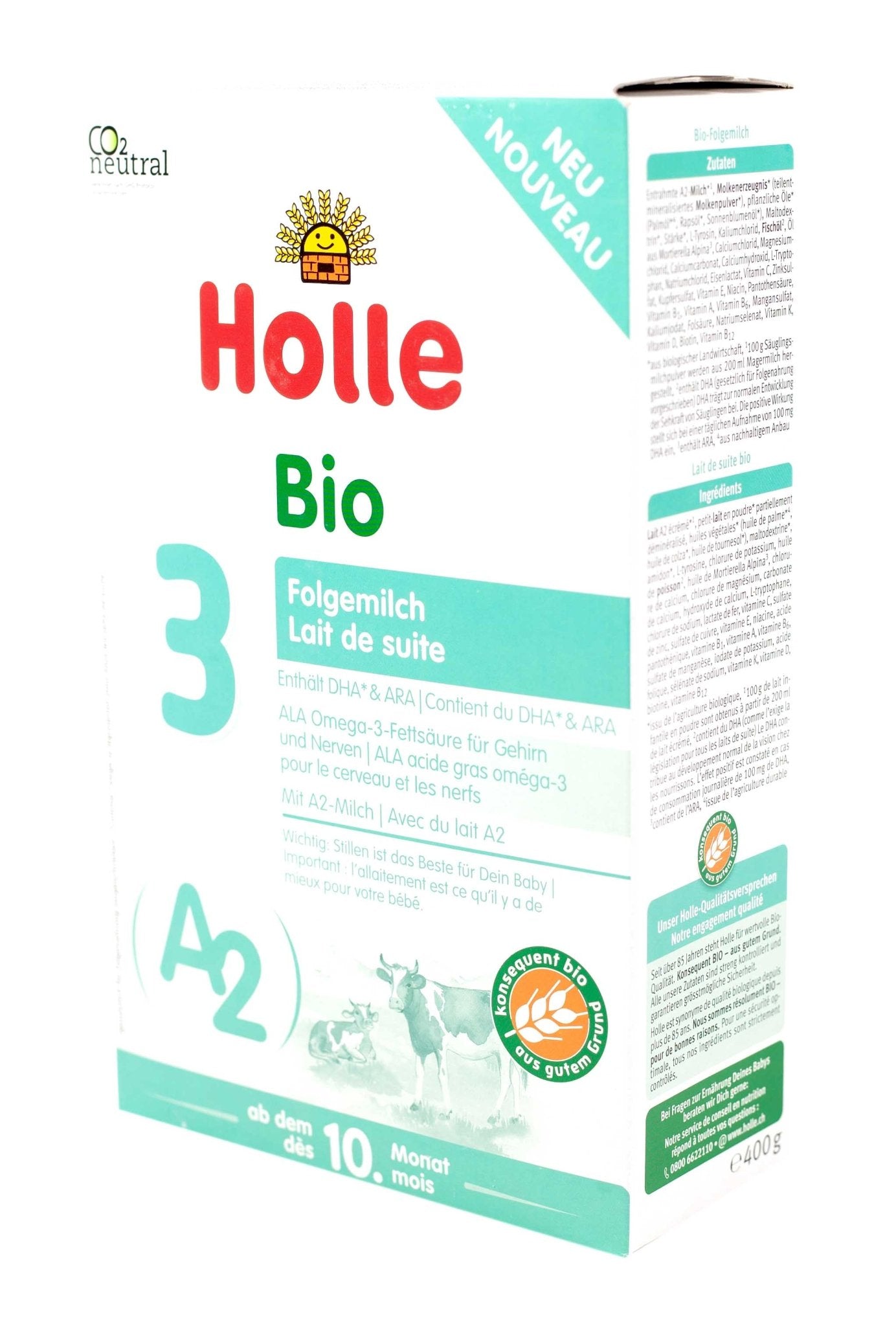 Holle A2 Stage 3 (400g) Organic Toddler Formula - The Milky Box