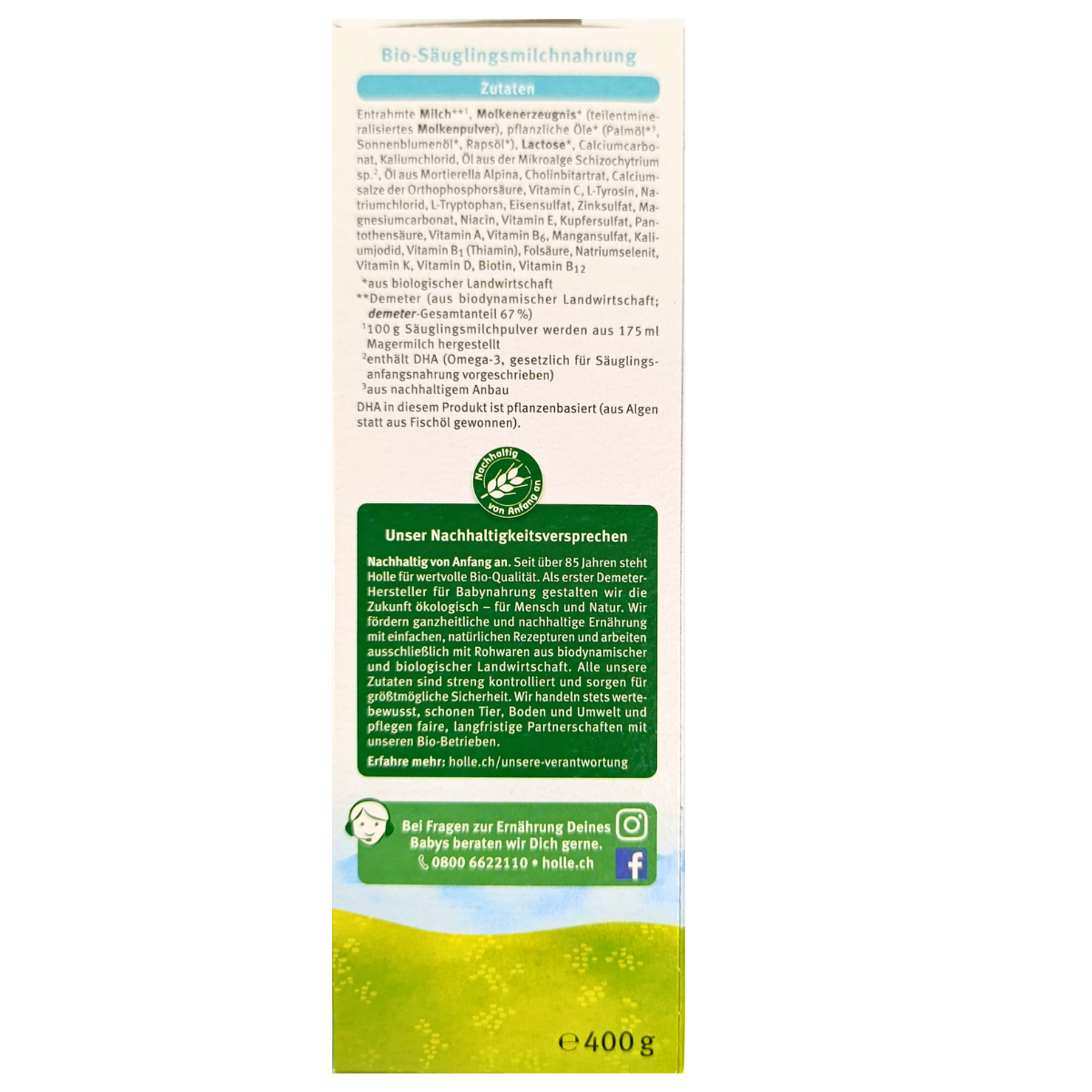 Holle® Bio PRE (400g) Organic Baby Formula