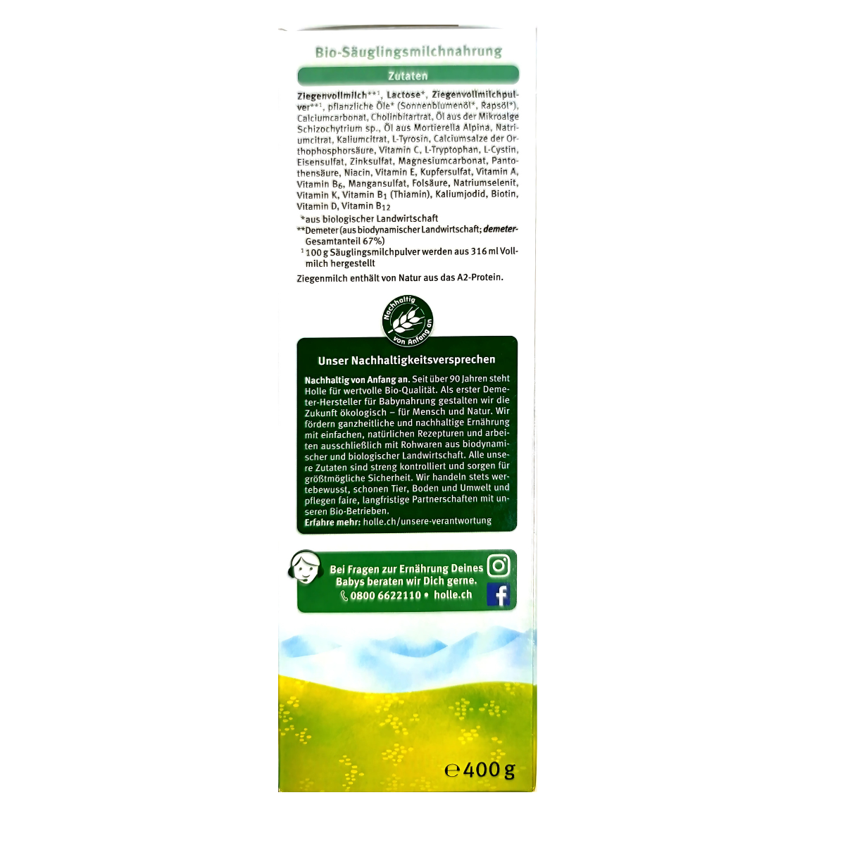 Holle® Goat Stage PRE (400g) Organic Infant Baby Formula
