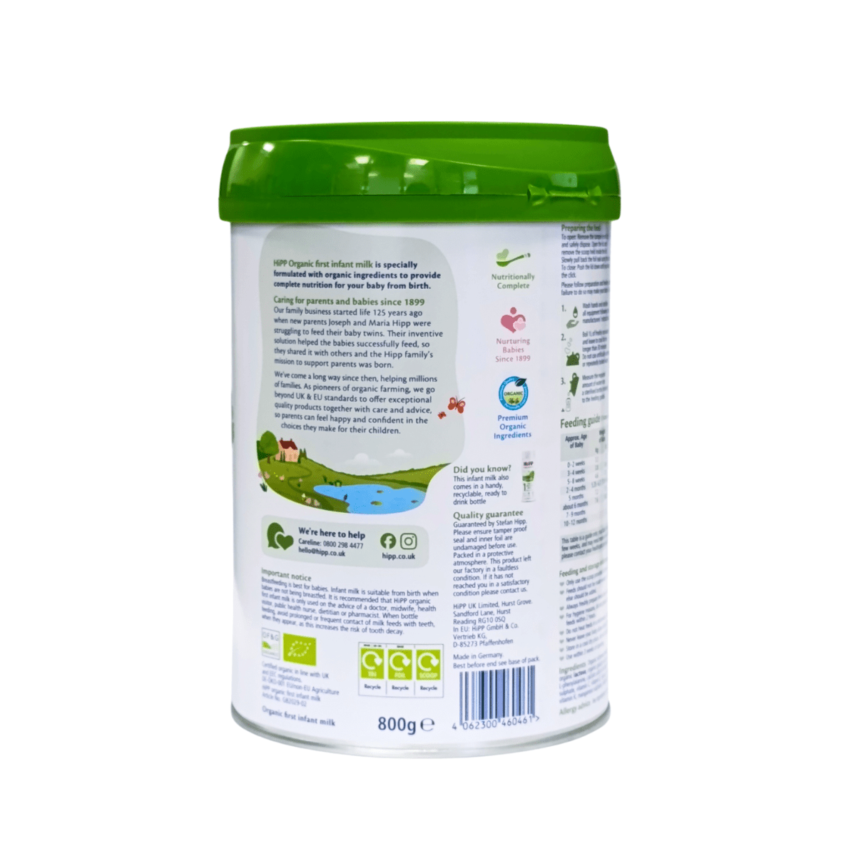 HiPP® UK Stage 1 (800g Can) Organic Infant Formula | The Milky Box