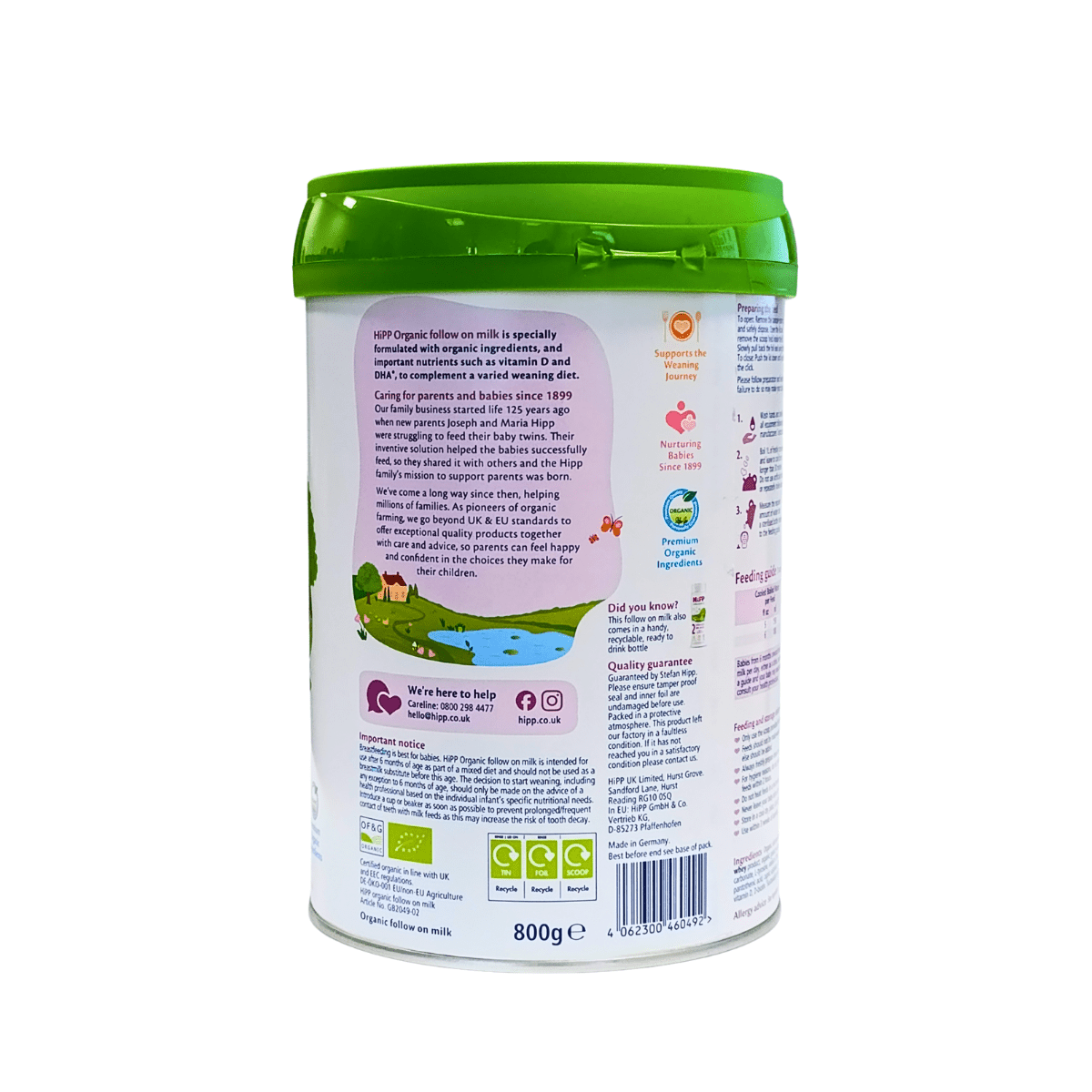 HiPP® UK Stage 2 (800g Can) Organic Infant Formula | The Milky Box