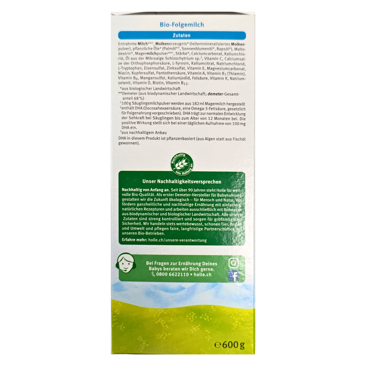 Holle® Bio Stage 2 (600g) Organic Baby Formula | The Milky Box