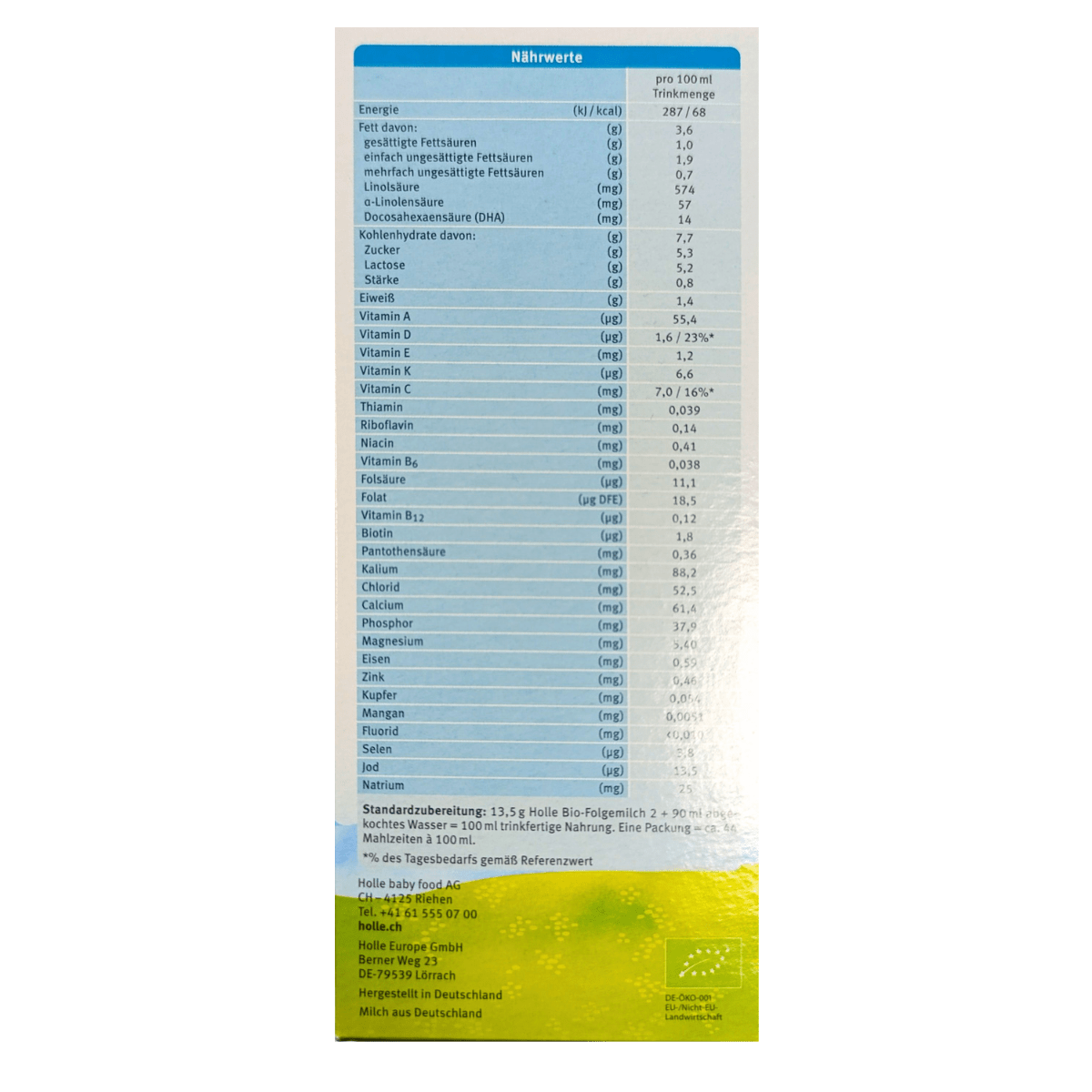 Holle® Bio Stage 2 (600g) Organic Baby Formula | The Milky Box