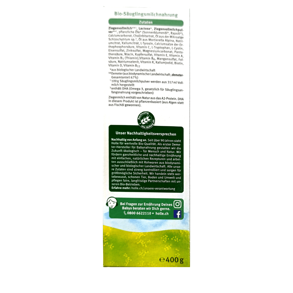 Holle® Goat Stage 1 (400g) Organic Baby Formula | The Milky Box