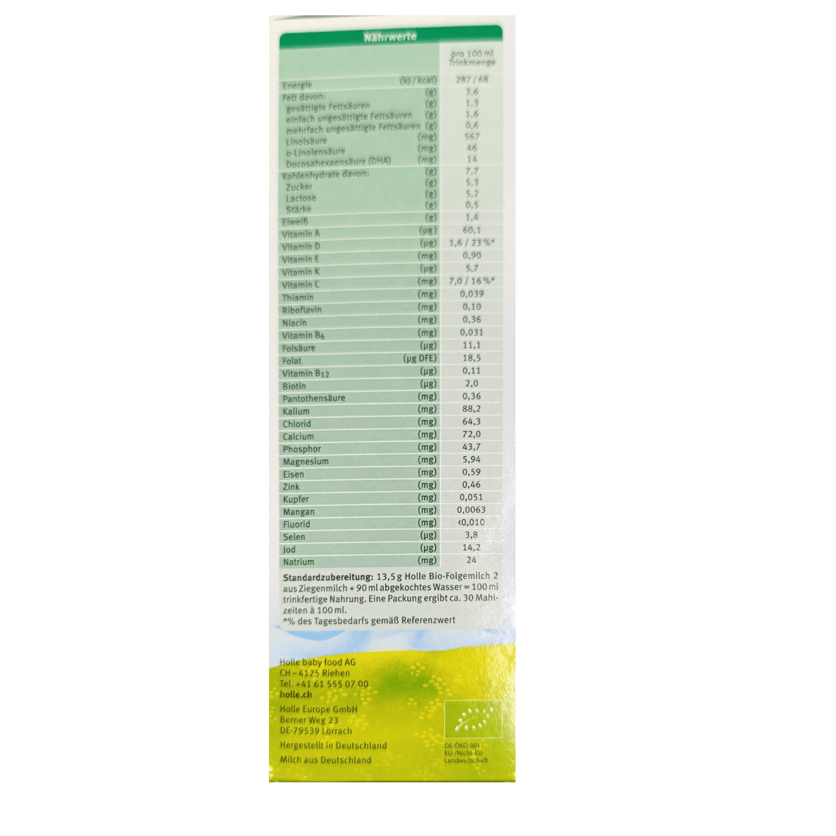 Holle® Goat Stage 2 (400g) Organic Baby Formula | The Milky Box