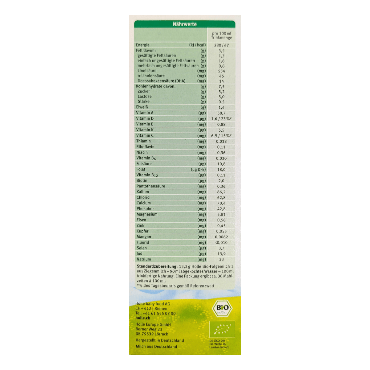 Holle® Goat Stage 3 (400g) Organic Toddler Formula | The Milky Box