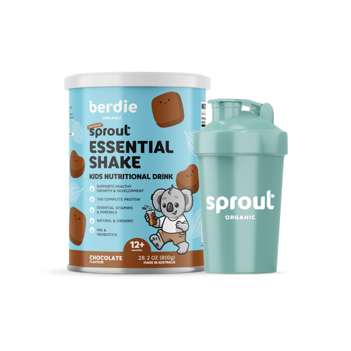 Sprout Organic Kids Essential Bundle – 1 x Chocolate Essential Shake (800g) + Sprout Shaker | The Milky Box