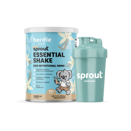 Sprout Organic Kids Essential Bundle – 1 x Vanilla Essential Shake (800g) + Sprout Shaker | The Milky Box