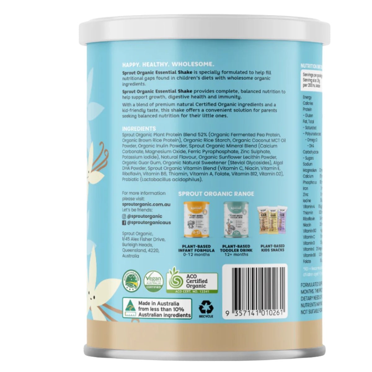 Sprout Essential Shake Vanilla for 12 months+ (800g/28.2oz) | The Milky Box