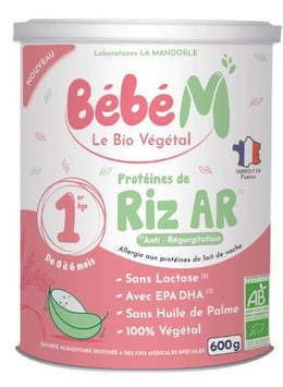 Bebe M® Vegan Anti-Reflux Organic Stage 1 Infant Formula 0-6 Months (600g)
