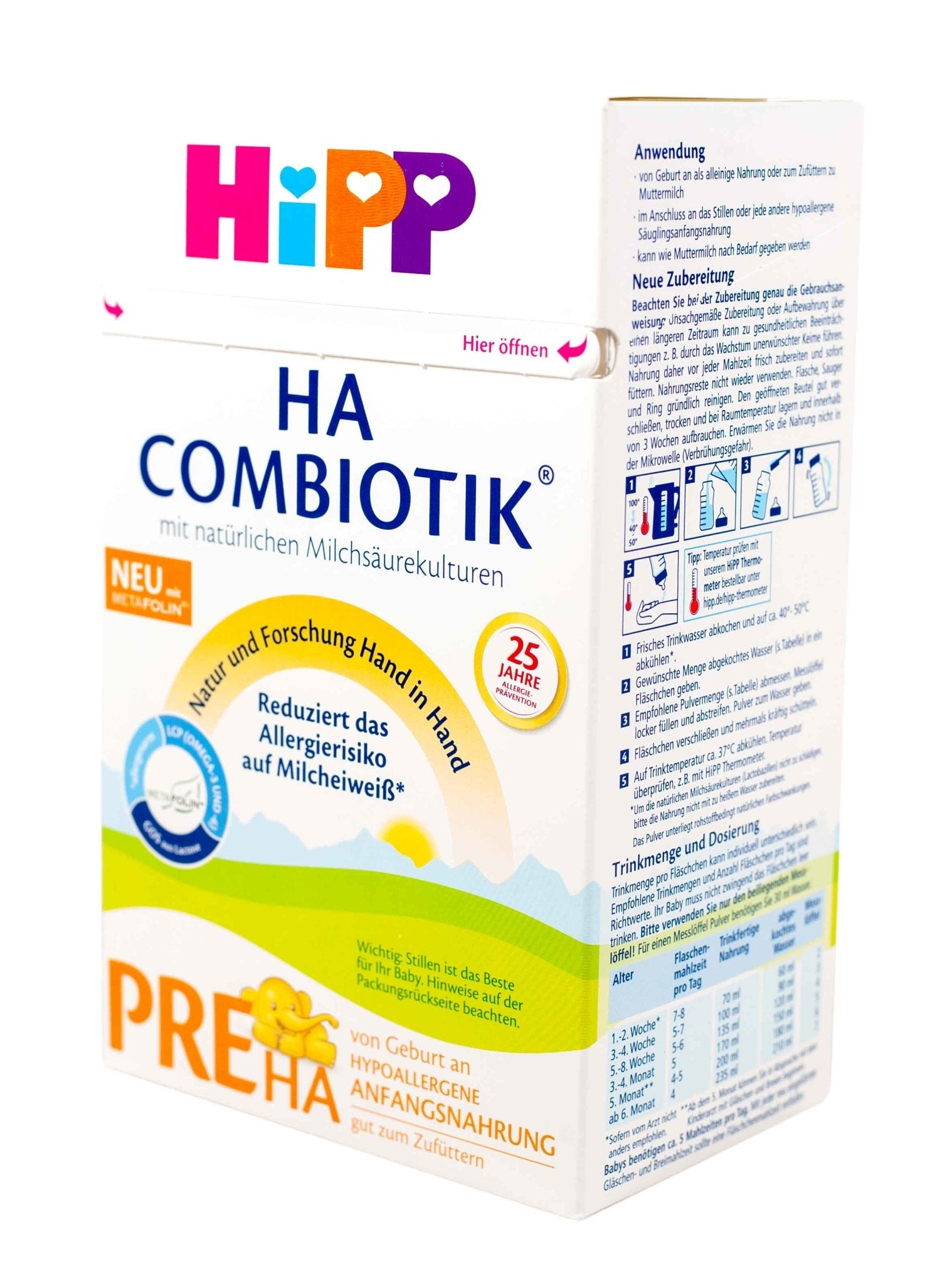 HiPP HA (Hydrolyzed) (600g) PRE Infant Formula - The Milky Box