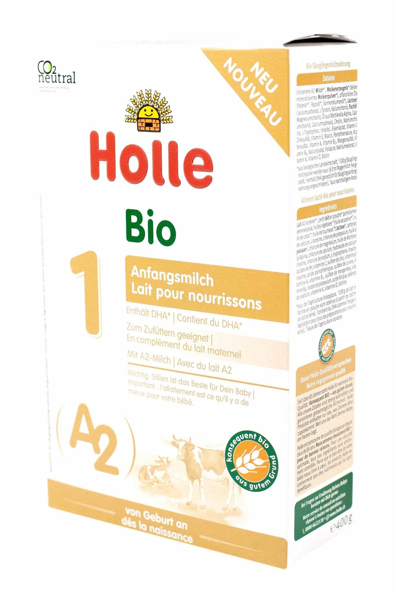 Holle A2 Stage 1 (400g) Organic Baby Formula - The Milky Box