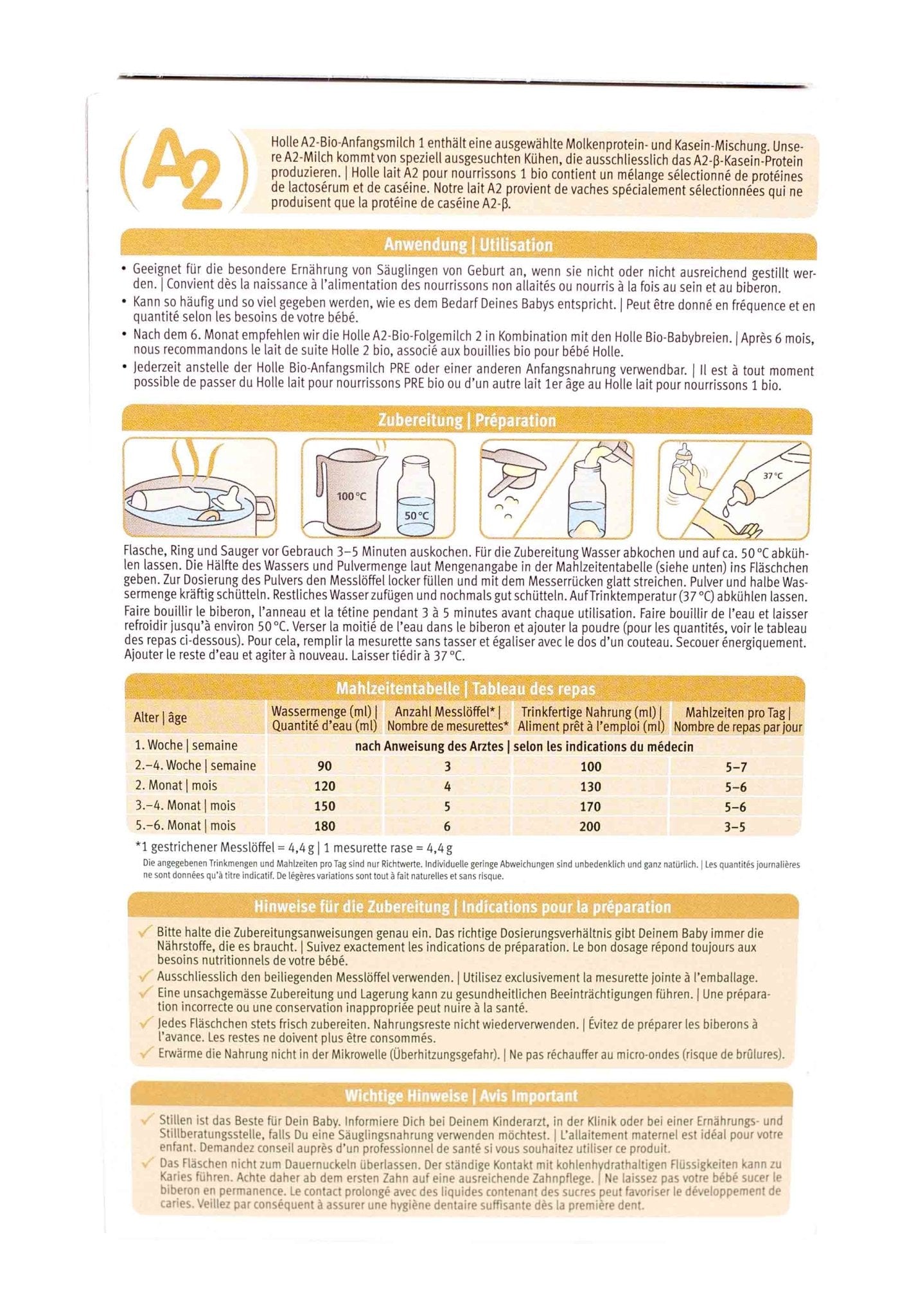 Holle A2 Stage 1 (400g) Organic Baby Formula - The Milky Box
