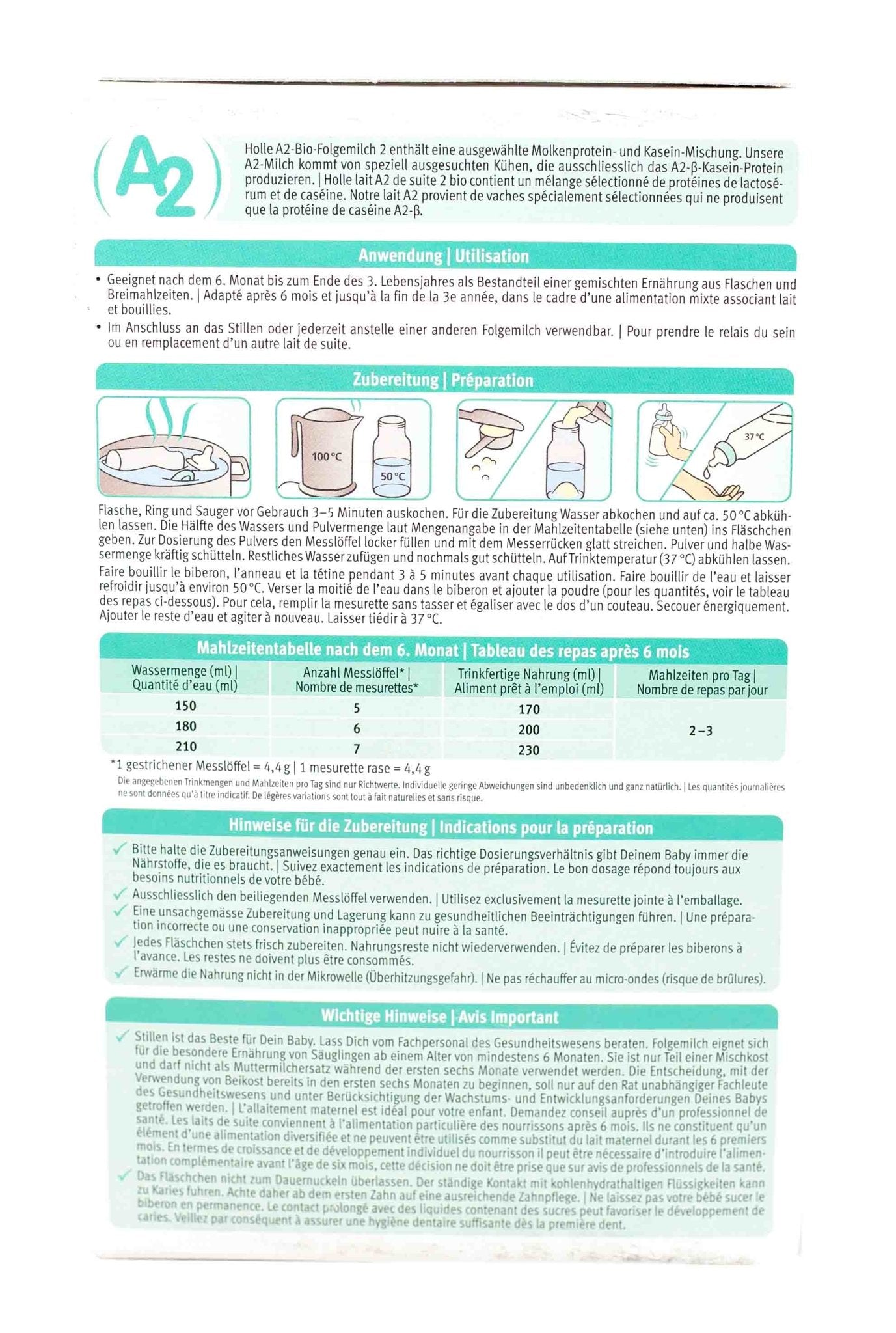 Holle A2 Stage 2 (400g) Organic Baby Formula - The Milky Box