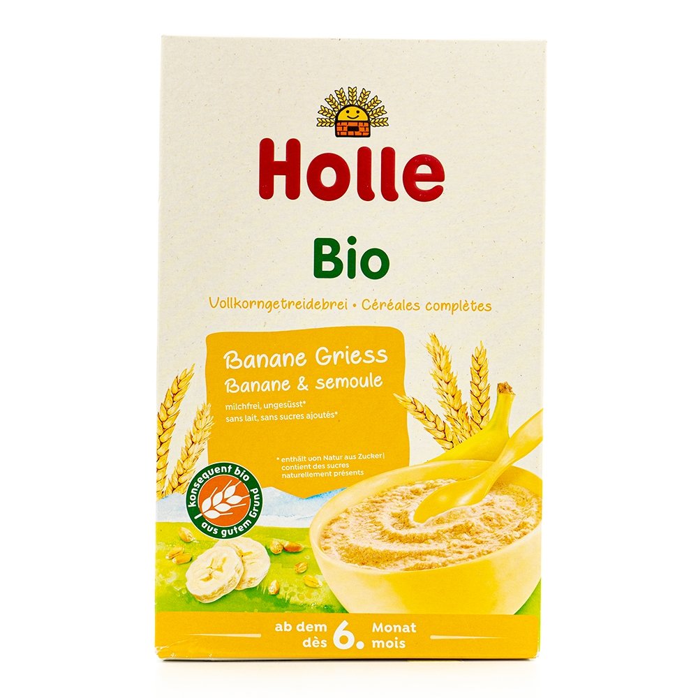 Holle Organic Fruit Porridge Banana-Semolin 6+ Months (250g) | The Milky Box
