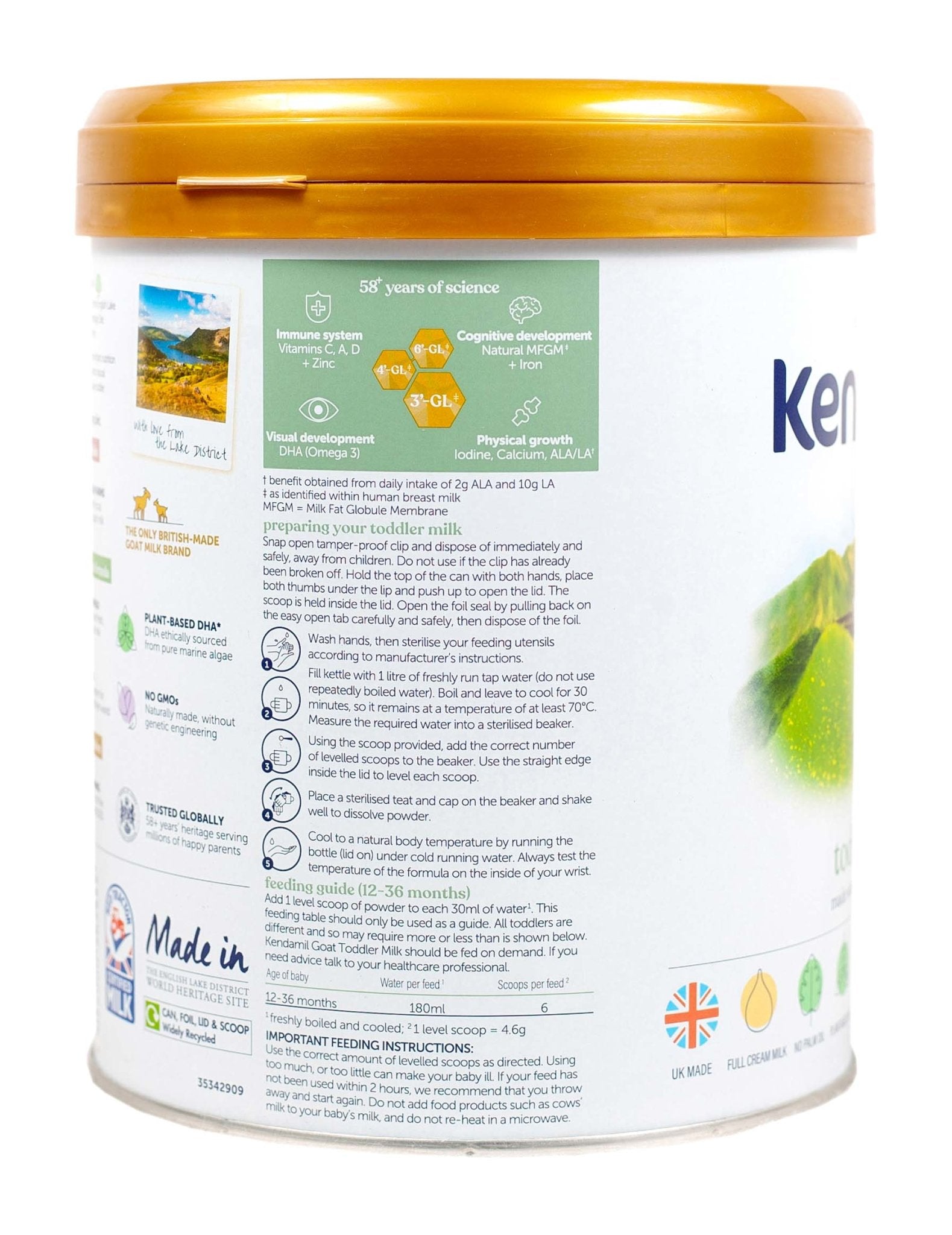 Kendamil Goat Stage 3 (800g) Toddler Formula - The Milky Box