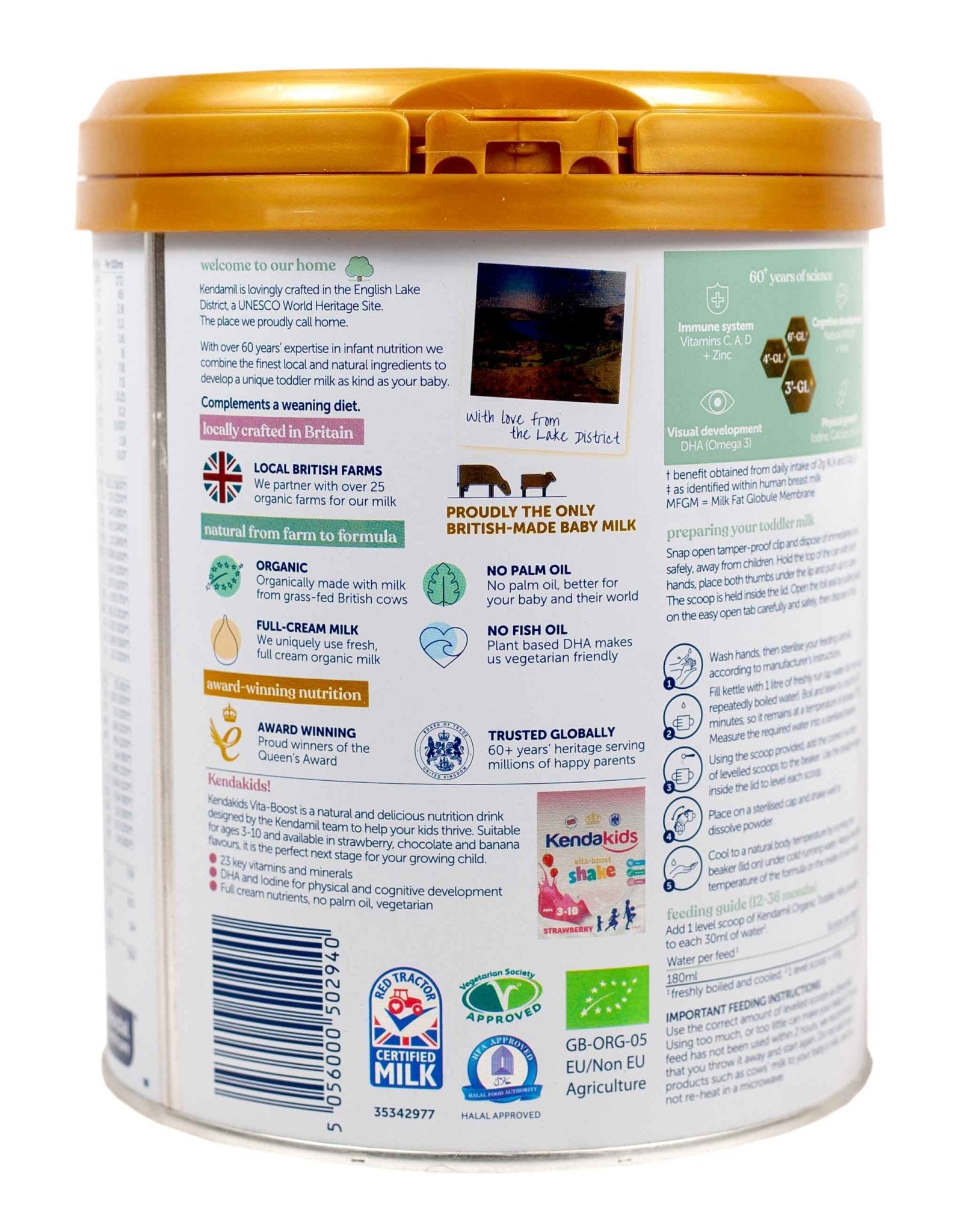 Kendamil Organic Stage 3 (800g) Toddler Formula - The Milky Box