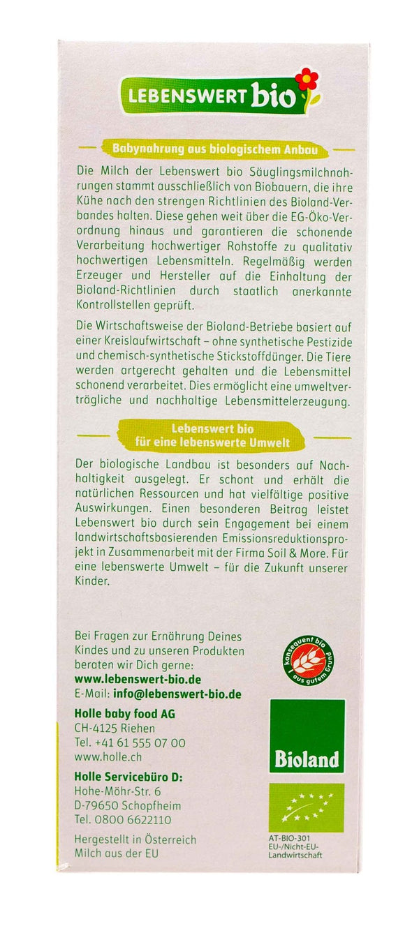 Lebenswert Bio Lebenswert Stage Organic Infant Milk Formula