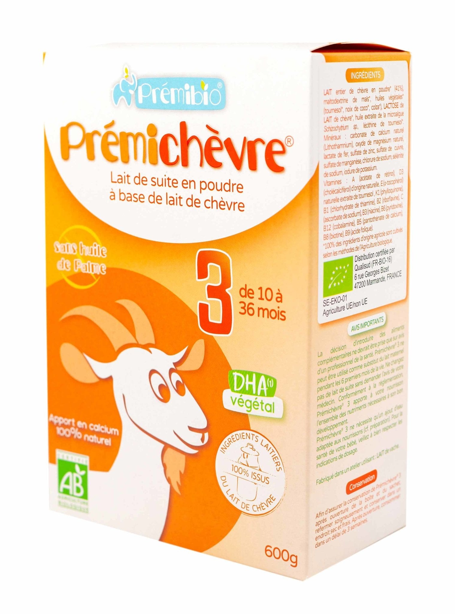 Premibio Goat Stage 3 (600g) Organic Toddler Formula - The Milky Box