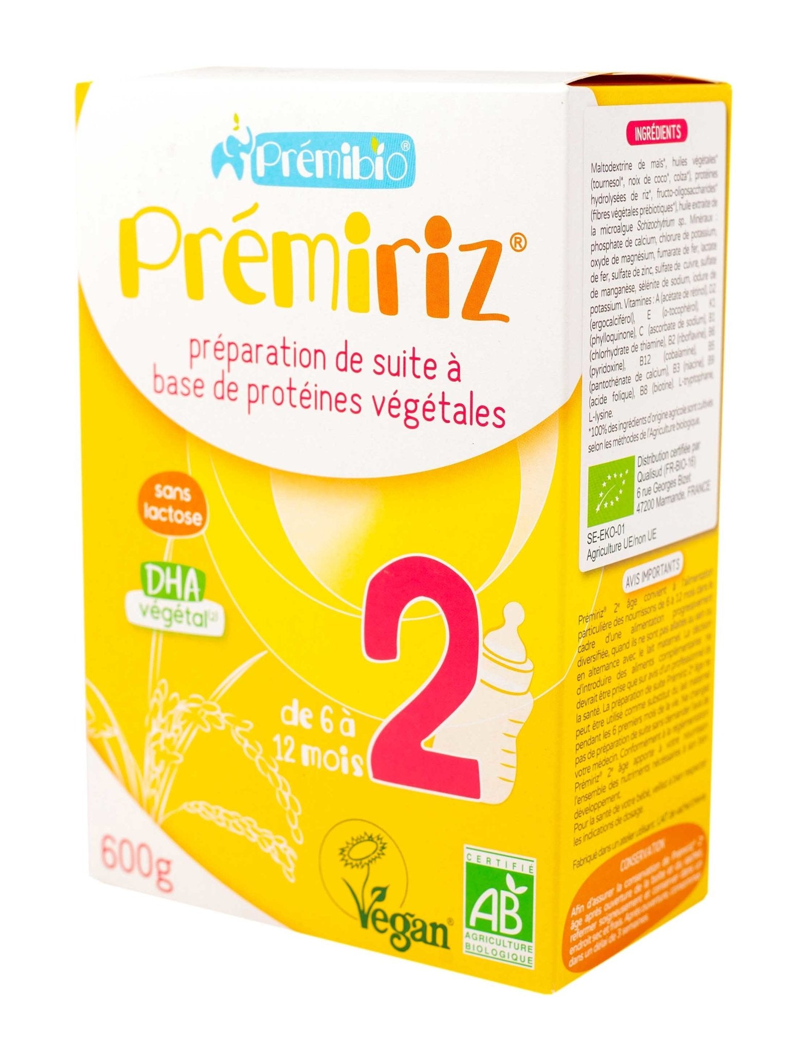 Premibio Organic Vegan Stage 2 (600g) Baby Formula - The Milky Box